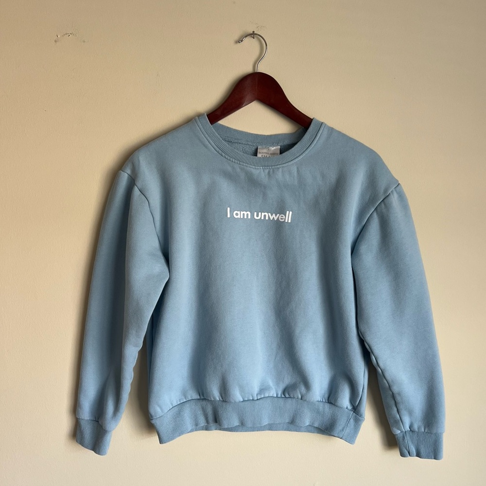 Barstool Sports I Am Unwell Crewneck Sweatshirt Blue Size Small S Call Her Daddy